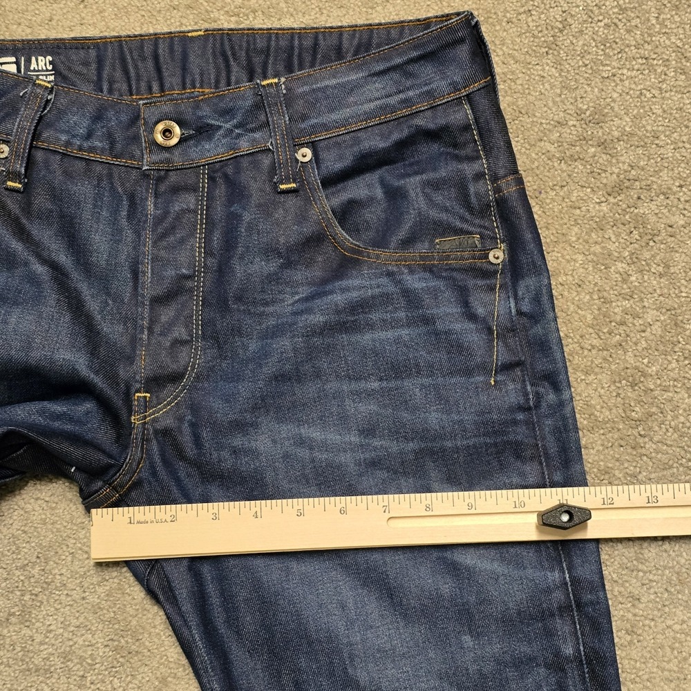 G Star Raw Mens Arc 3D Slim Denim Pants Jeans Size 30x32 Dark Wash - Picture 14 of 16